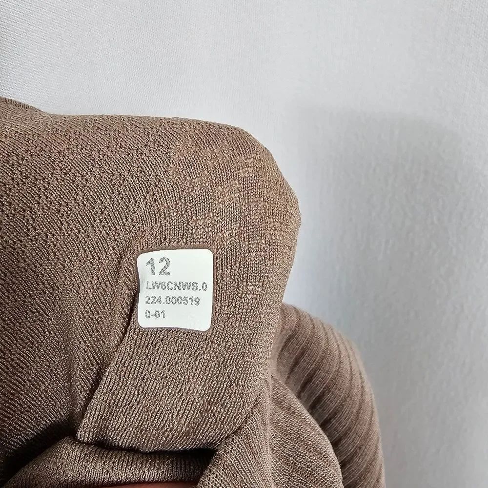 Lululemon Ribbed Softstreme Zip-Leg High Rise Pants in Brown - Size 12 - Picture 10 of 11